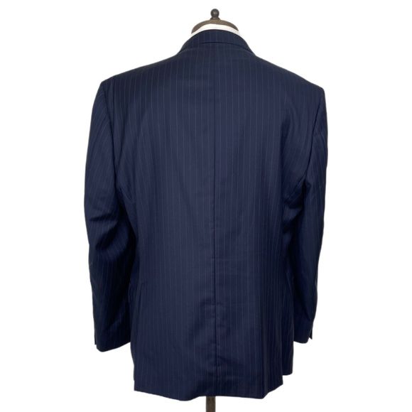 44R JOS A BANK RESERVE mens Blue Pinstripe Lanificio Cerruti 120's Italy Jacket - Picture 3 of 8